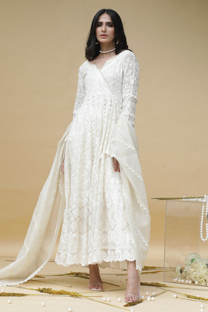Kinar Angarkha and Dupatta With Pants
