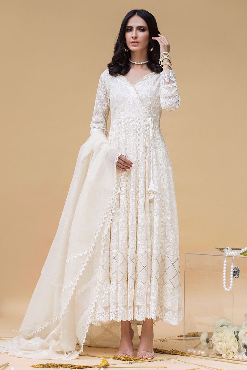 Kinar Angarkha and Dupatta With Pants