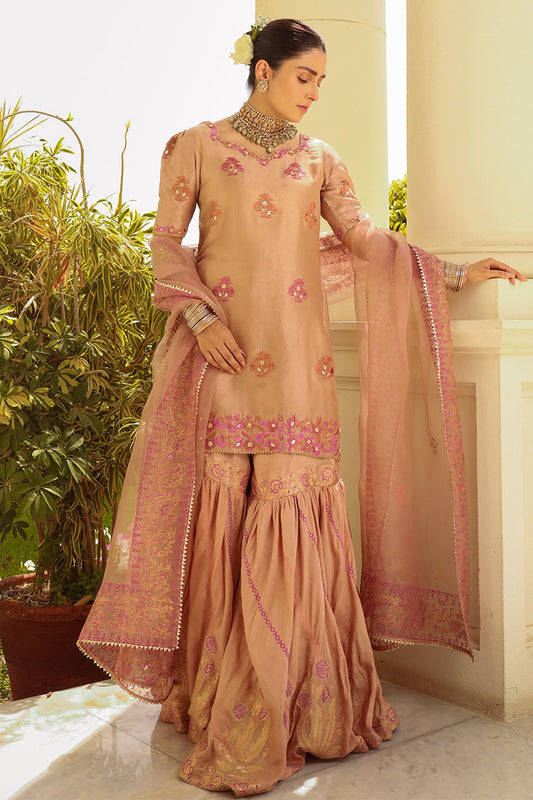 Taupe Shirt and Dupatta With Pants