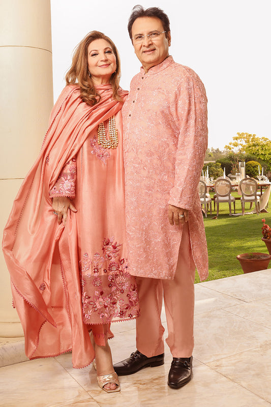 Moire Shirt and Dupatta