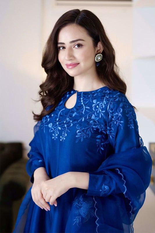Blue Shadow Kalidaar and Dupatta