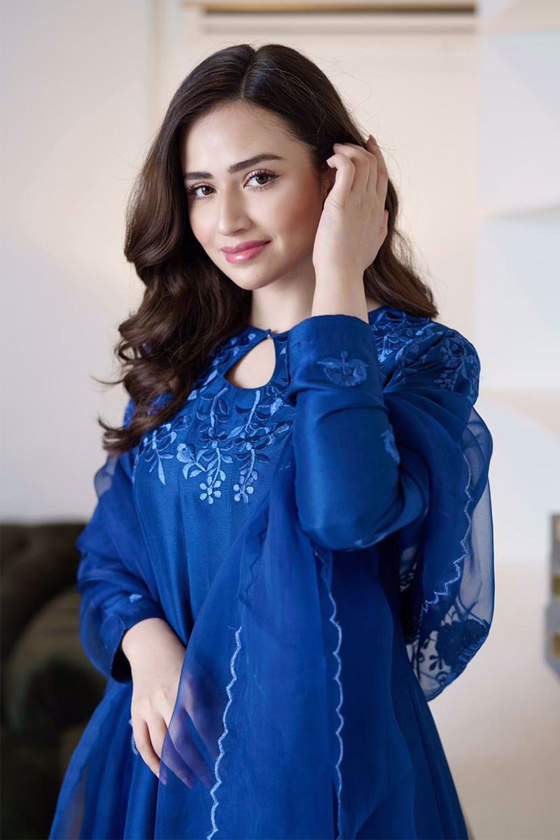 Blue Shadow Kalidaar and Dupatta