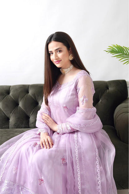 Lavender Rush Kalidaar and Dupatta