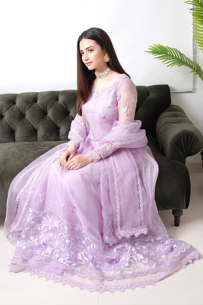 Lavender Rush Kalidaar and Dupatta