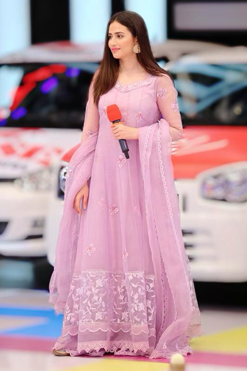 Lavender Rush Kalidaar and Dupatta