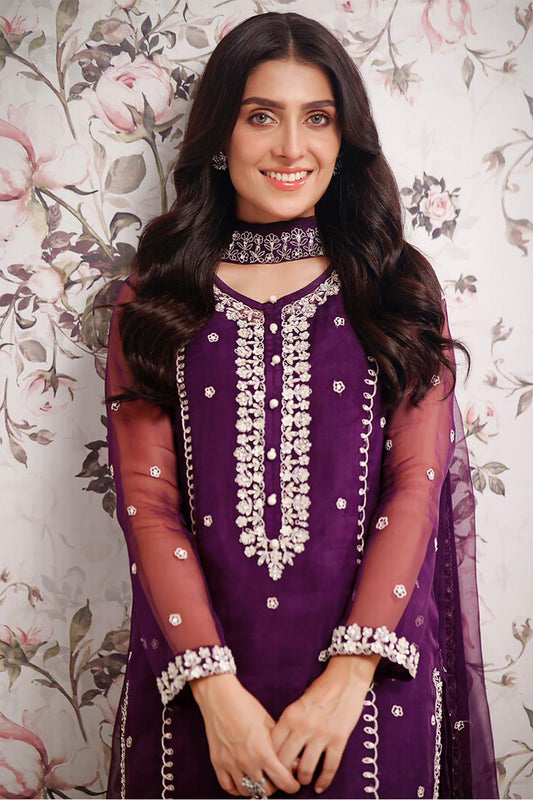 Violet Mist Shirt and Dupatta With Pants