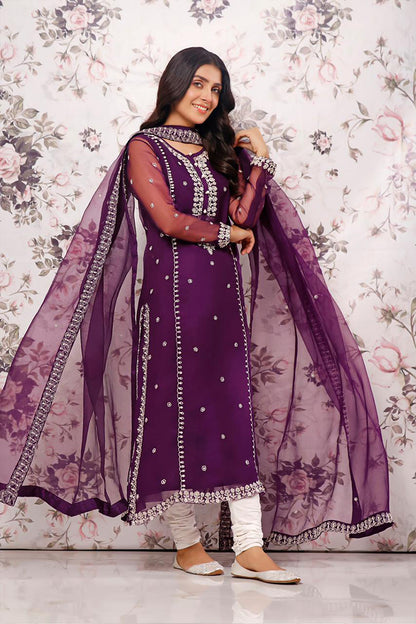 Violet Mist Shirt and Dupatta With Pants