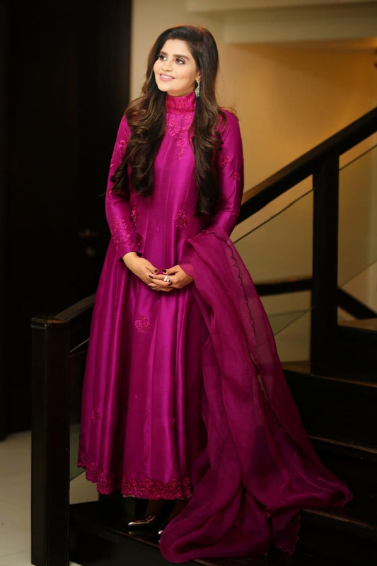 Magenta Affair Kalidaar and Dupatta