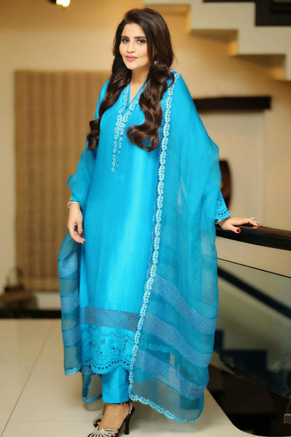 Turquoise Glaze Shirt and Dupatta