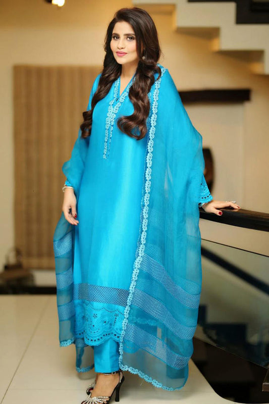 Turquoise Glaze Shirt and Dupatta