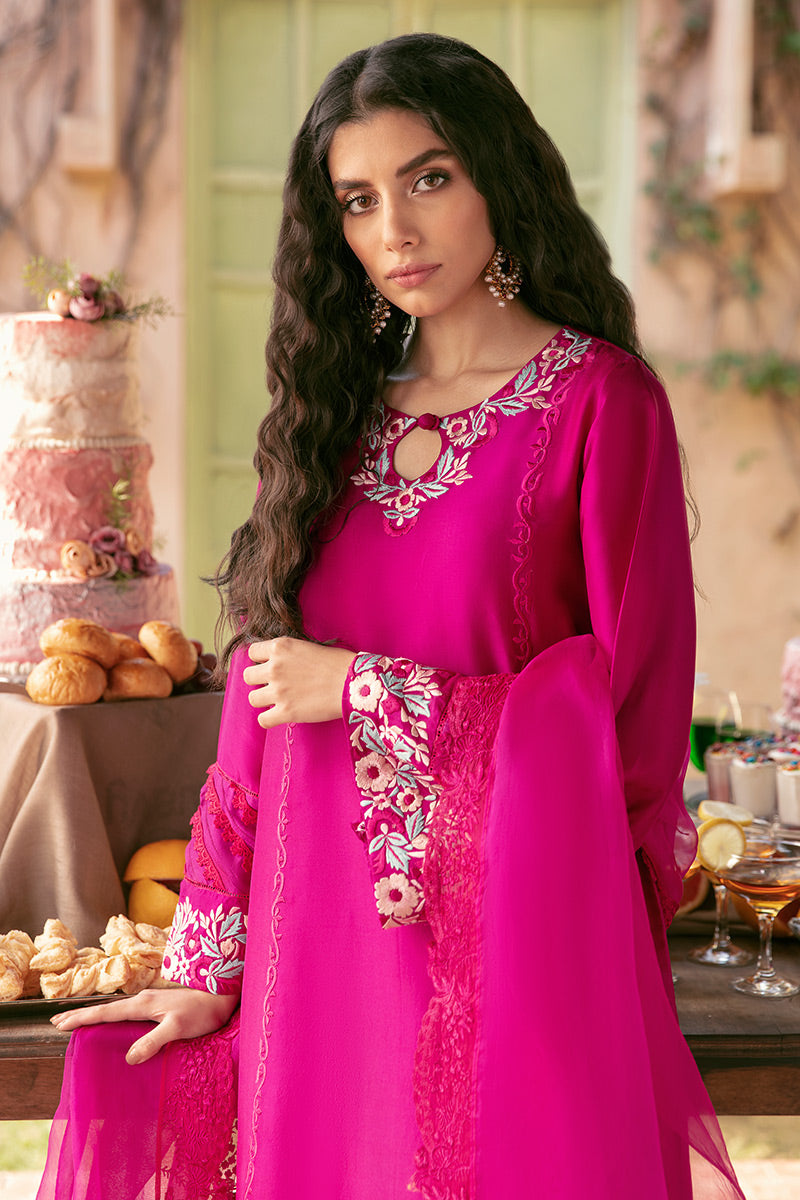 Fiery Magenta Shirt and Dupatta