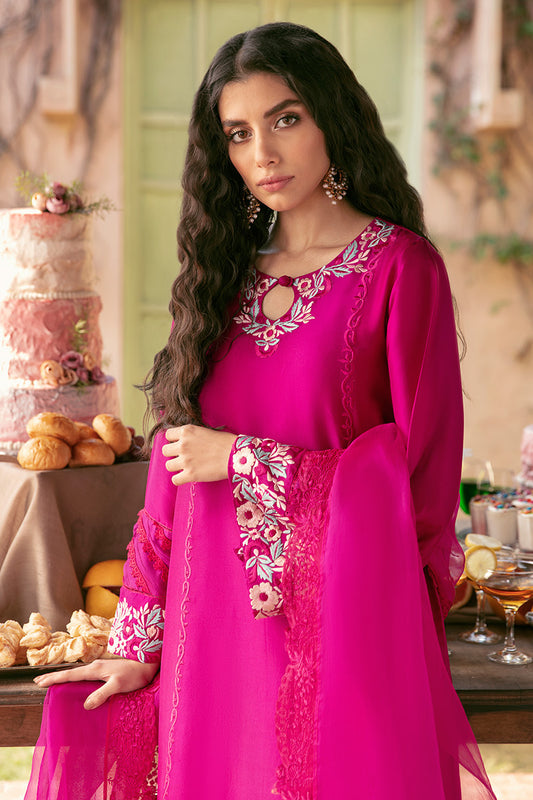 Fiery Magenta Shirt and Dupatta