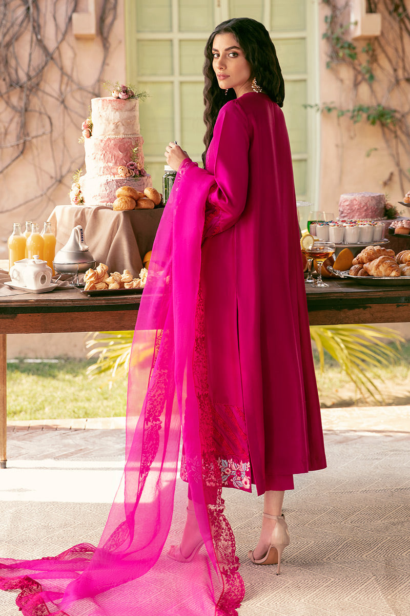 Fiery Magenta Shirt and Dupatta