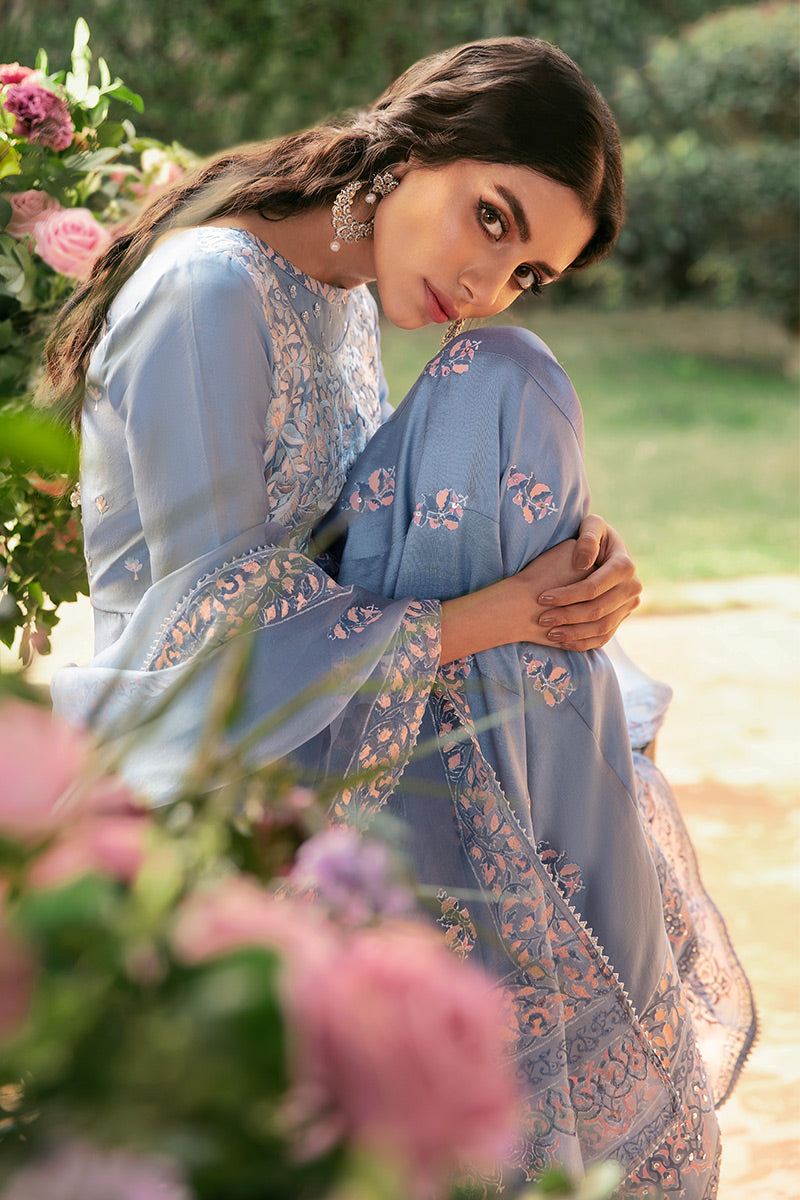 Periwinkle Bloom Kalidaar and Dupatta