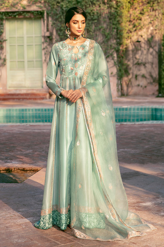 Seafoam Kalidaar and Dupatta