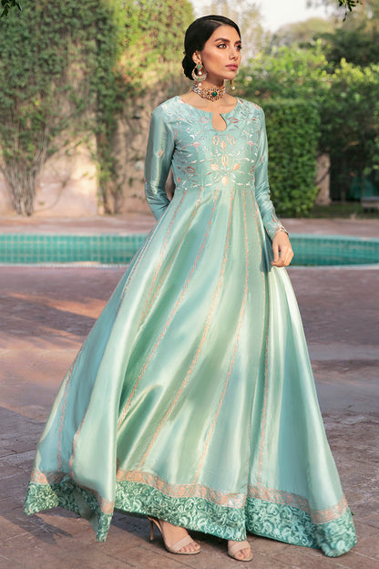 Seafoam Kalidaar and Dupatta