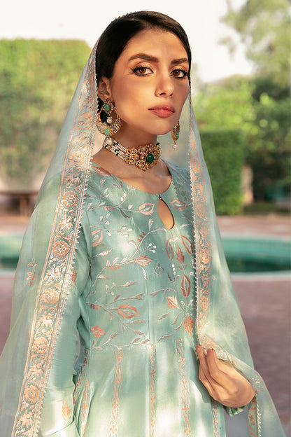 Seafoam Kalidaar and Dupatta