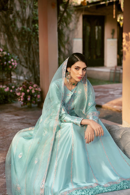 Seafoam Kalidaar and Dupatta