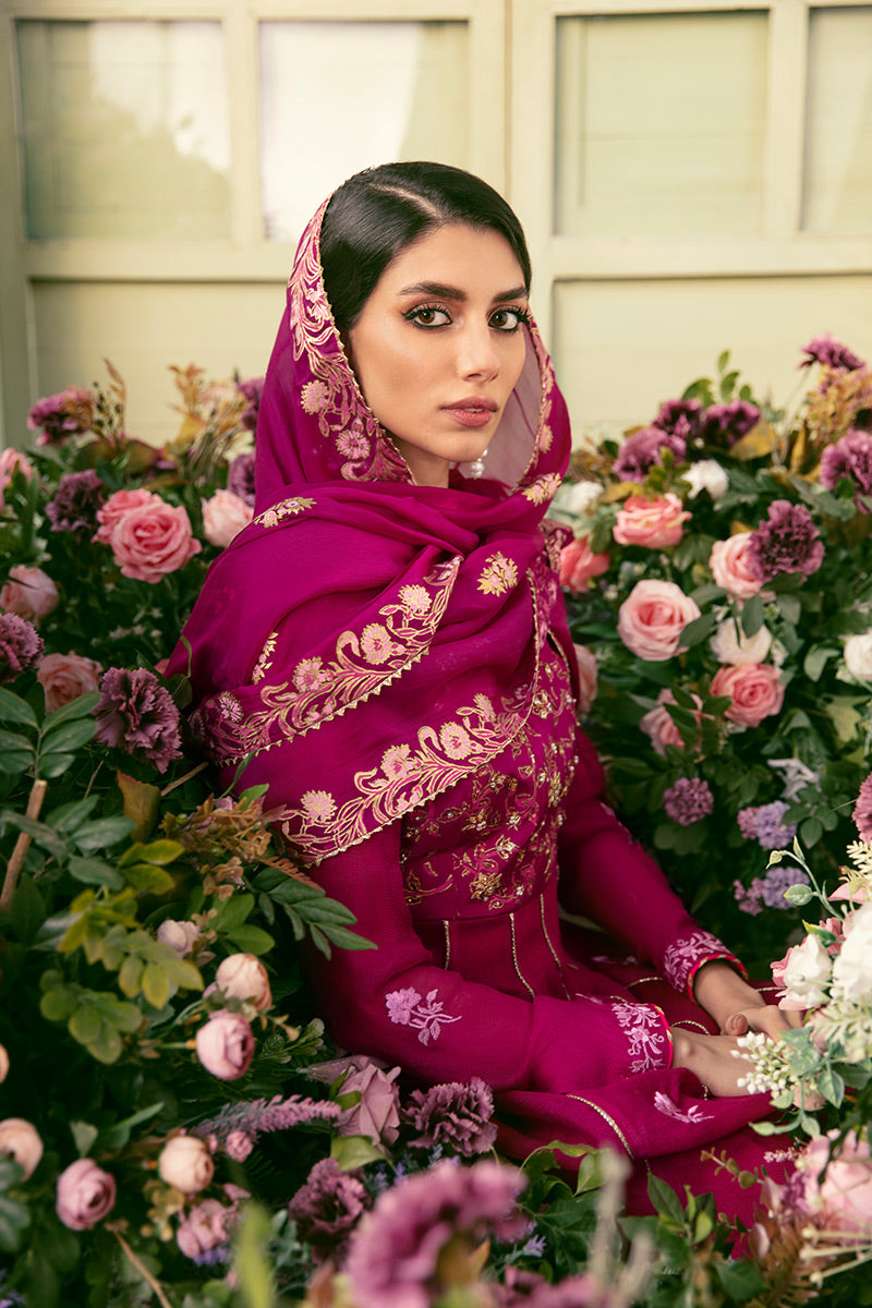 French Rose Kalidaar and Dupatta