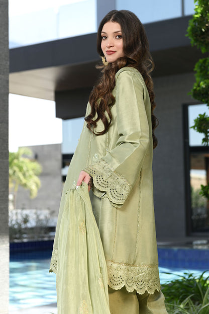 Stone Green Shirt and Dupatta