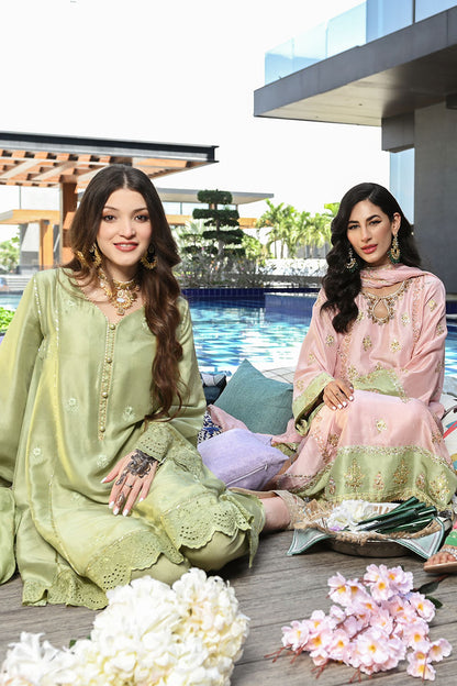 Stone Green Shirt and Dupatta