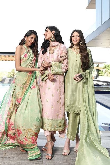 Stone Green Shirt and Dupatta