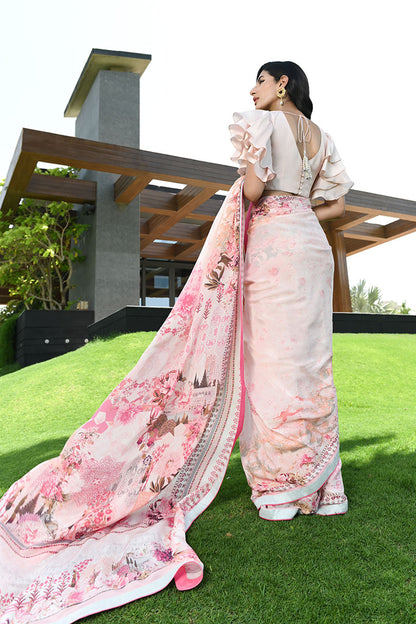 Chalk pink Saree