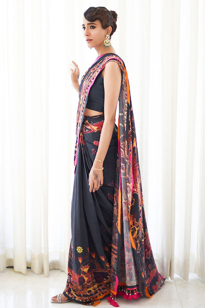 Black Ink Saree