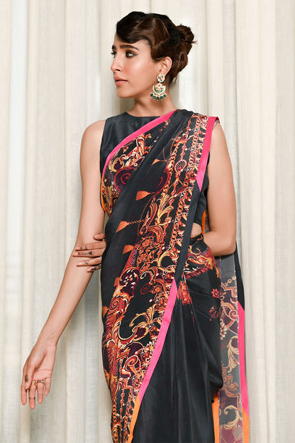 Black Ink Saree
