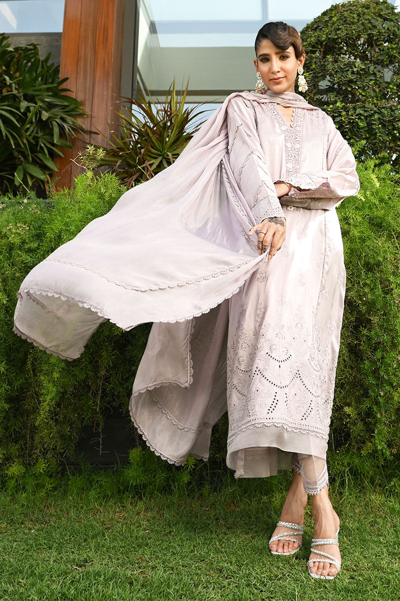 Lilac Marble Shirt and Dupatta