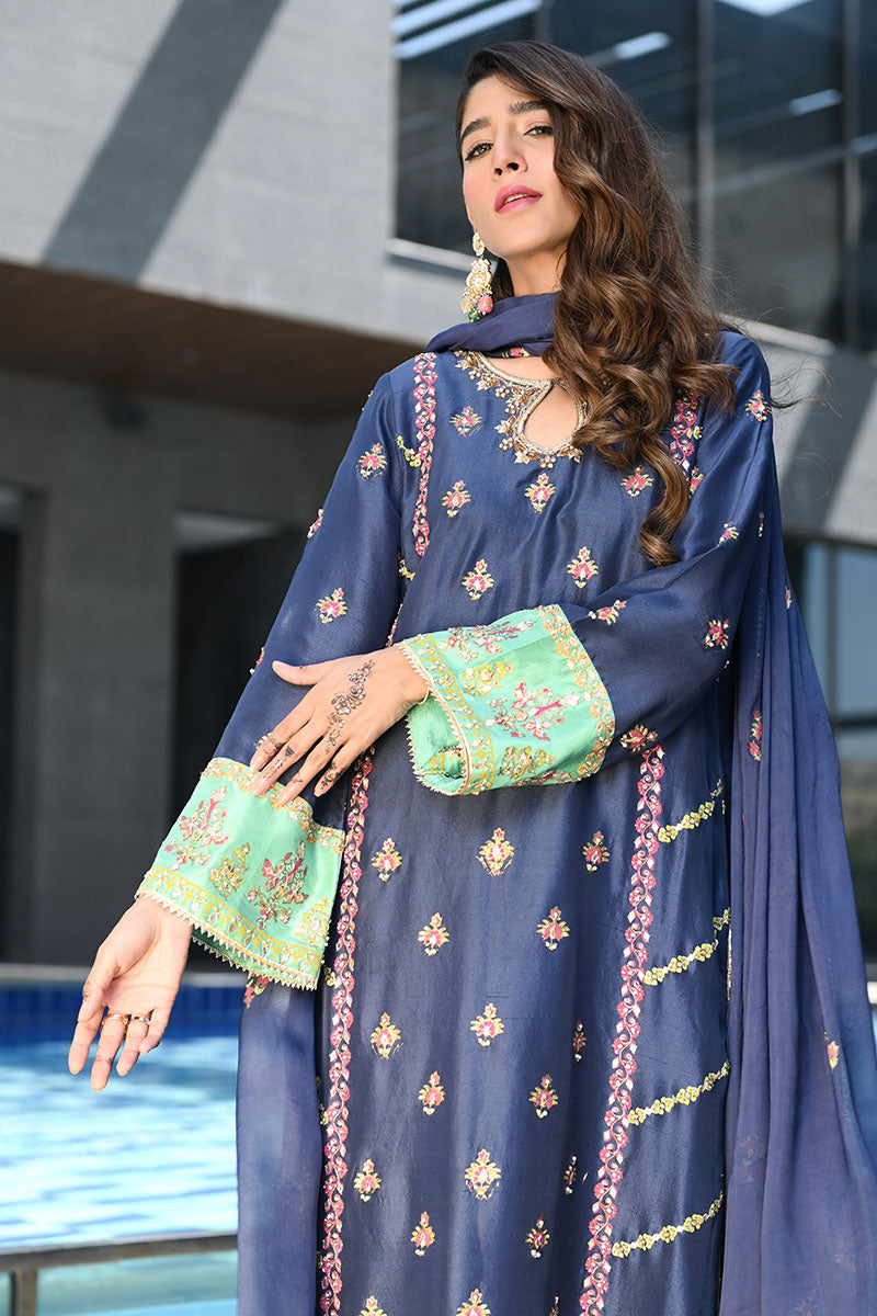 Blue Sapphire Shirt and Dupatta