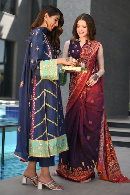 Vintage Voilet Saree