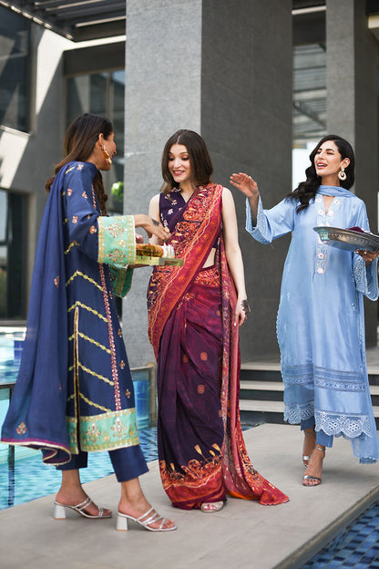 Crystal Blue Shirt and Dupatta
