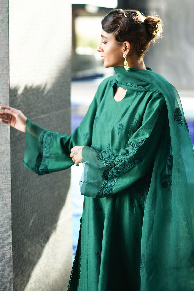 Deep Lake Shirt and Dupatta