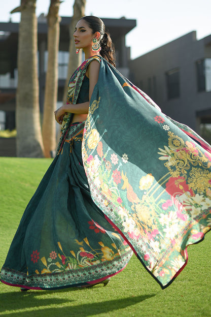 Deep Teal Saree