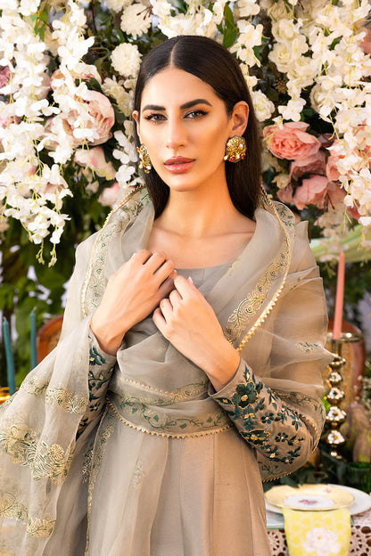 Pebble Grey Kalidaar and Dupatta