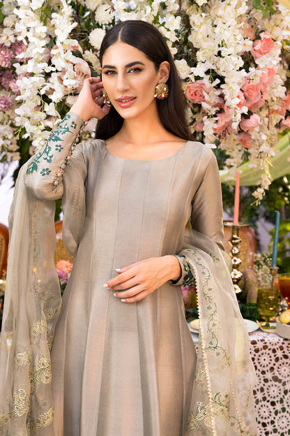 Pebble Grey Kalidaar and Dupatta