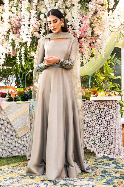 Pebble Grey Kalidaar and Dupatta