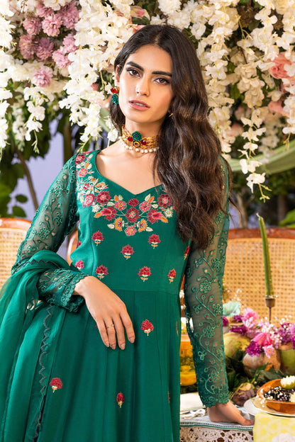 Ivy green Kalidaar and Dupatta