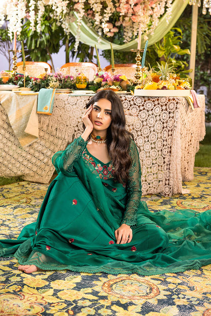 Ivy green Kalidaar and Dupatta