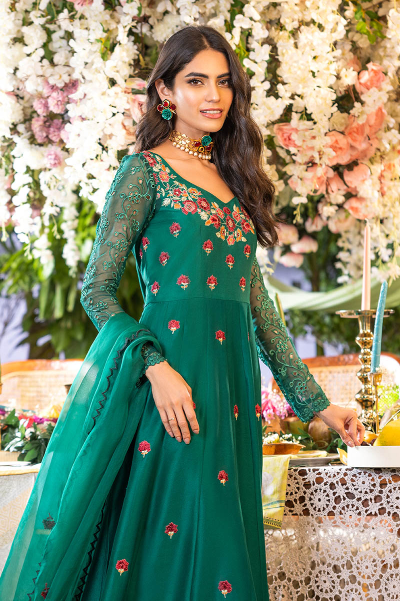 Ivy green Kalidaar and Dupatta