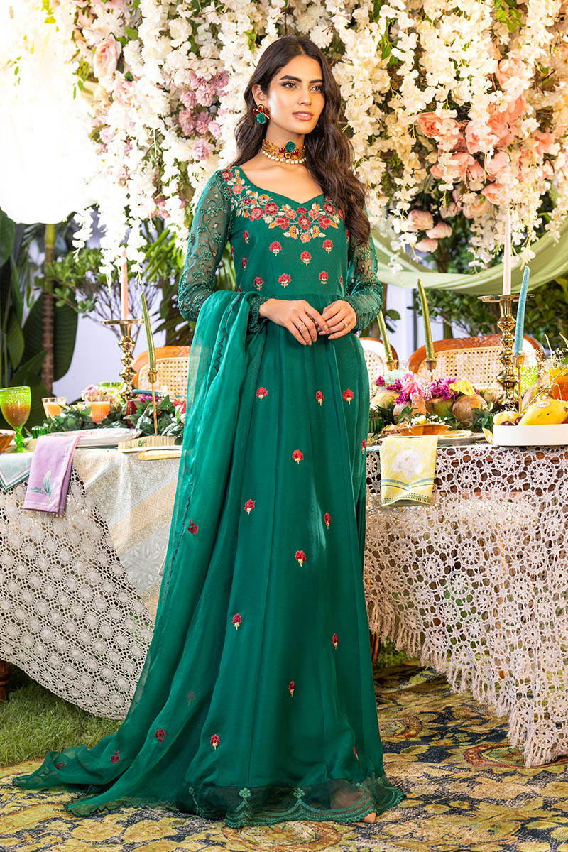 Ivy green Kalidaar and Dupatta
