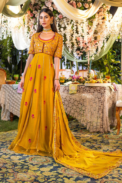 Apricot Kalidaar and Dupatta