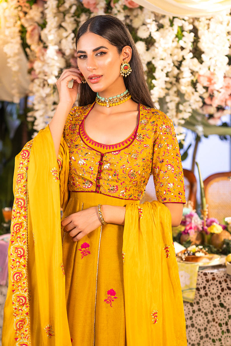 Apricot Kalidaar and Dupatta