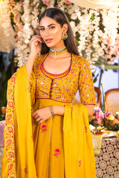 Apricot Kalidaar and Dupatta