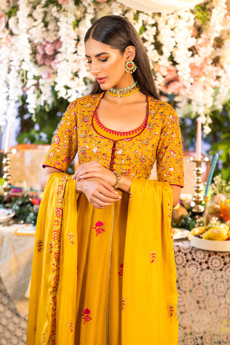 Apricot Kalidaar and Dupatta