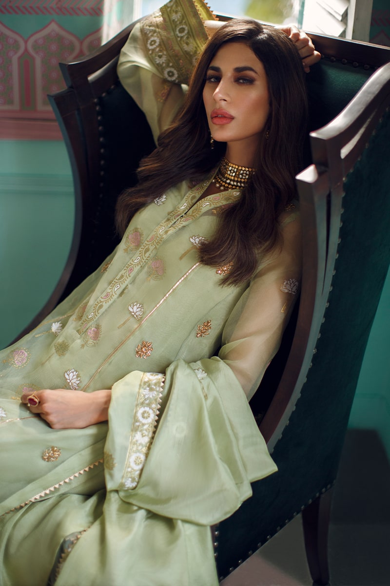 Amber haze Shirt and Dupatta With Pants