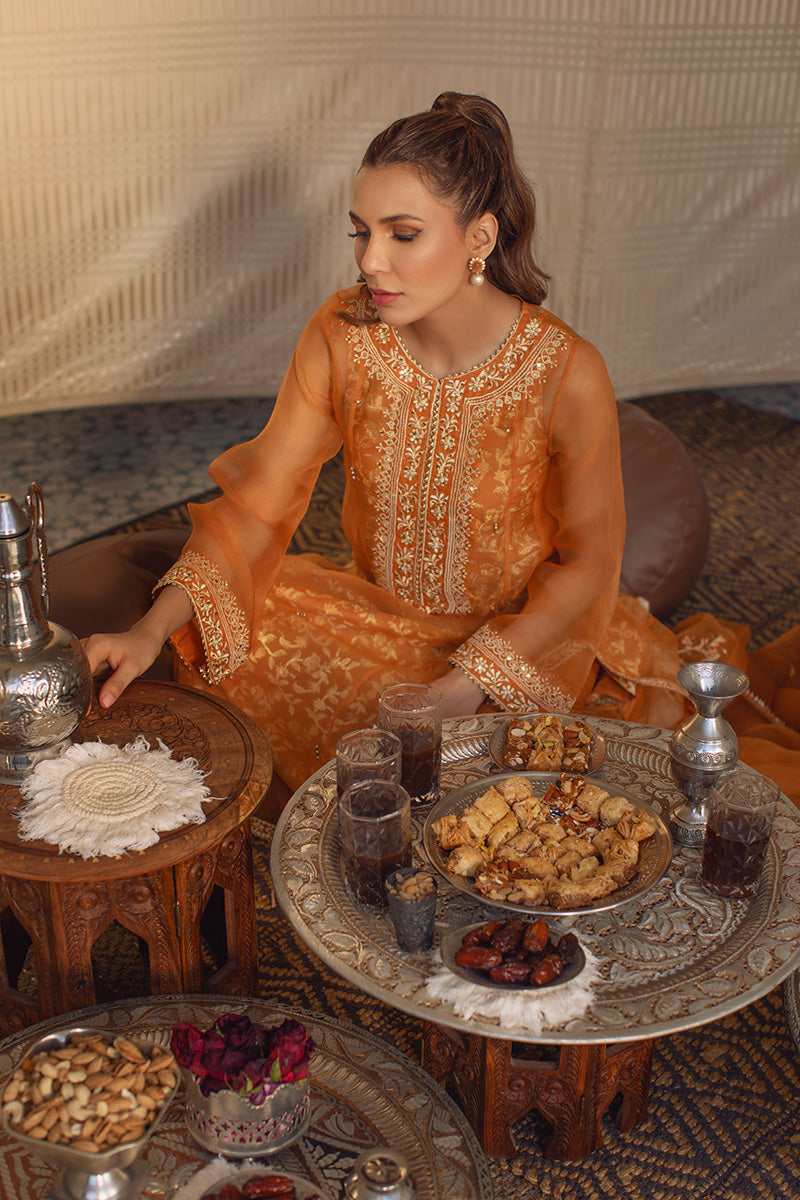 Orange Blossom Shirt and Dupatta