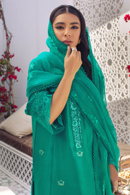 Marine Green Shirt and Dupatta