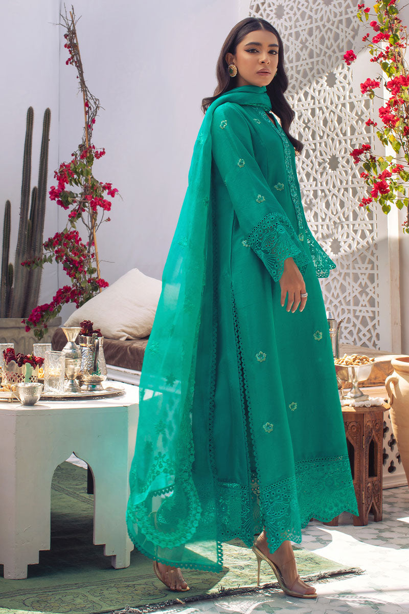 Marine Green Shirt and Dupatta